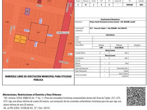 Terreno en República de la Sexta En Venta Orientacion Norte
