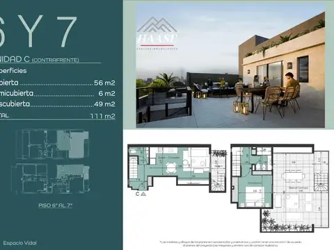 Venta depart en duplex 6 y 7mo piso en construcc ctfre Nuñez
