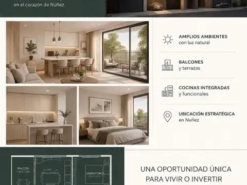 Departamento en Venta en Núñez, USD 207.000