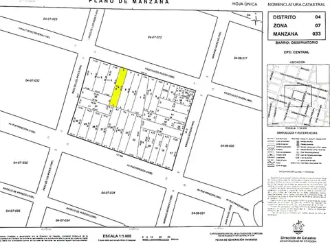 TERRENO EN VENTA ZONA TRIBUNALES II- BARRIO OBSERVATORIO-