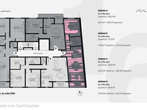 VENTA/DEPARTAMENTO AL POZO/"TORRE SCALA 1" UF 6° C