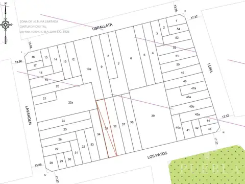Terreno en Venta 8  mts Frente