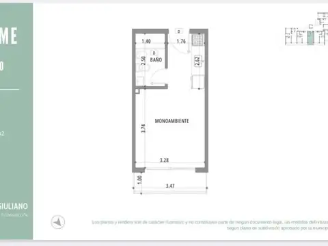 Departamento en Venta en Centro, USD 55.000