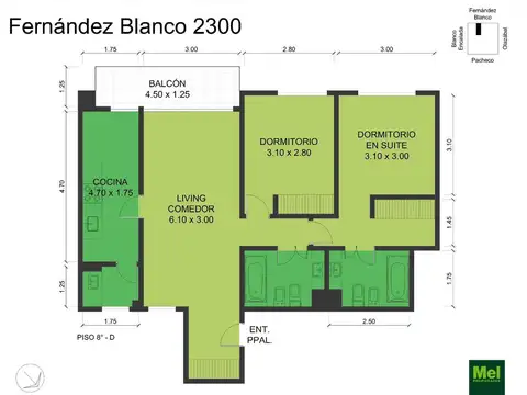 Departamento en Venta de 3 ambientes