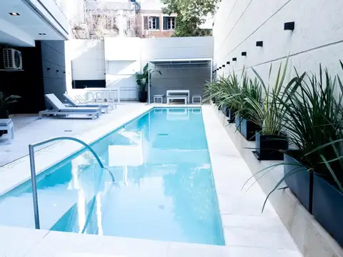 Departamento Monoambiente con balcón, Piscina, Solarium, Gimnasio, Parrilas, SUM, Laundry