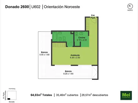 Donado 2600, Piso 6°
