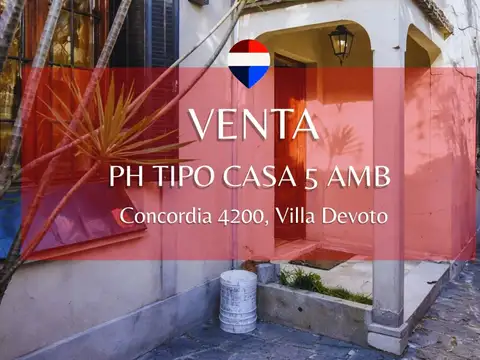 PH TIPO CASA 5 AMBIENTES VENTA VILLA DEVOTO
