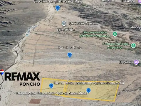 SE VENDE CAMPO EN STA MARÍA, 357 HAS. FACILIDADES