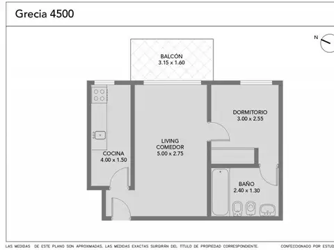 Departamento en Venta de 2 ambientes