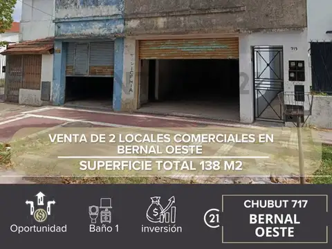 VENTA  LOCAL COMERCIAL  BERNAL OESTE