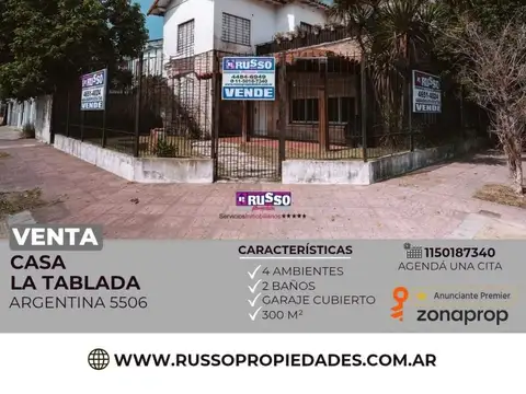 Venta casa 4 ambientes Tablada