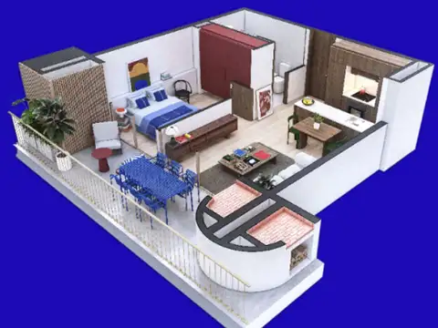 Apartamento en Venta 1 dorm. en Rotunda del Lago