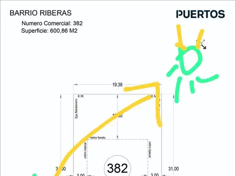 Terreno en Venta en Puertos - Riberas, USD 82.000