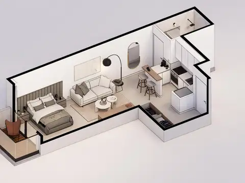 Departamento en Venta de Monoambiente