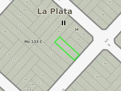 Terreno en Venta 40  mts Fondo