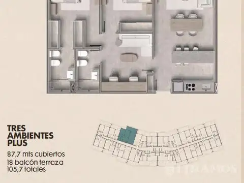 Departamento en Tortugas Woods KM 38, 5 Panamericana Ramal Pilar