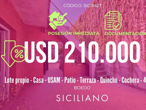 Terreno con casa en Boedo