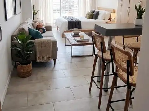 MONOAMBIENTE SUPER LUMINOSO CON BALCON PARRILLA PILETA