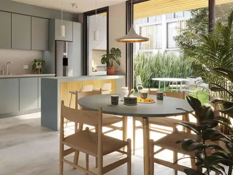 Tigre venta triplex en barrio cerrado con patio y jardín.