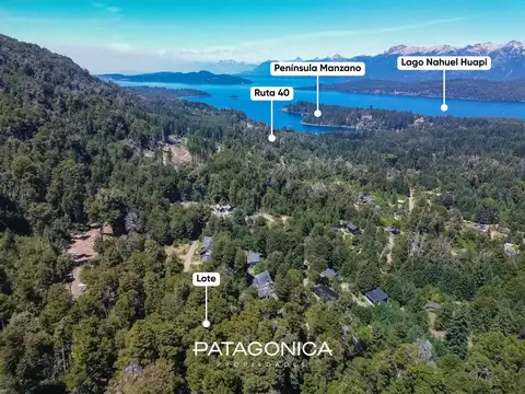 VENTA- Terreno plano con vista lago/montañas B°Manzano Chico, Villa la Angostura