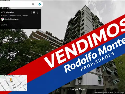 Excelente Monoambiente con balcon en nmejorable ubicación de Acassuso