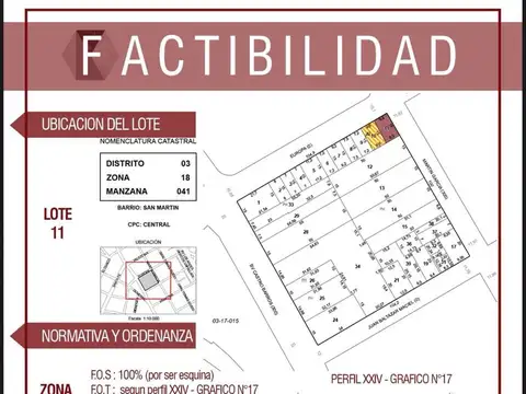 Terreno en Venta en San Martin, USD 79.900