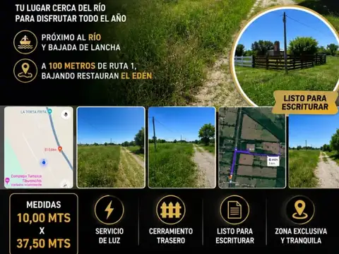 Terreno en Venta en campo Del Medio Medidas 10 x 37.5. Pertenece al loteo haras de helvecia.