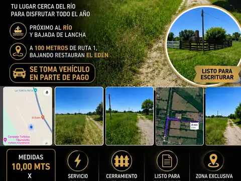 Terreno en Venta en Campo Del Medio Medidas 10 x 37.5. Pertenece al loteo Harás de helvecia.