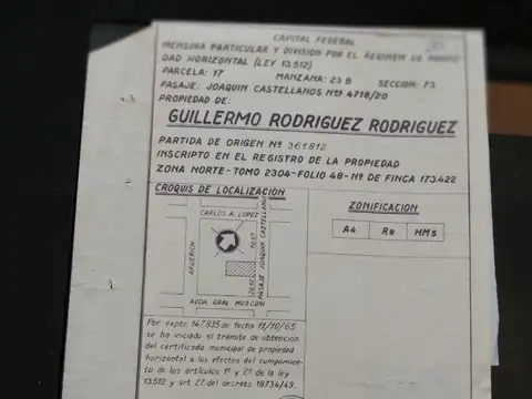 Depto Tipo Casa en Venta de 2 dormitorios