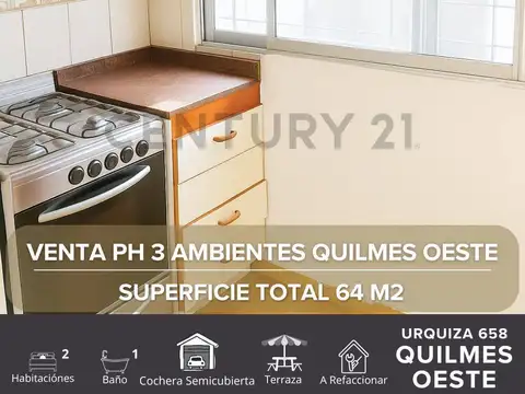 VENTA DEPARTAMENTO - PH 3 AMBIENTES QUILMES (50 % FINANCIACIÓN)