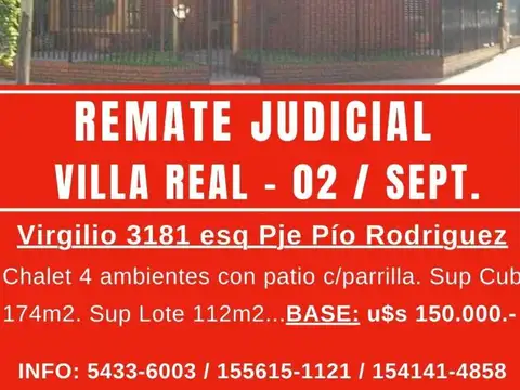 EN REMATE JUDICIAL - Importante Chalet en 2 plantas, 4 amb