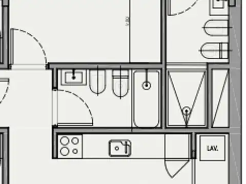 Departamento 3 ambientes con 2 baños