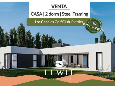 Venta casa en construcción | 2 dormitorios | Barrio Privado Los Canales Golf Club | Plottier