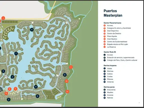 Terreno en Puertos Del Lago - Barrio Vistas - Lote a la laguna