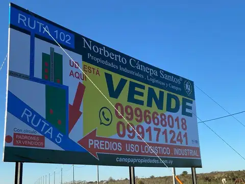 VENTA TERRENO RUTA 5 MONTEVIDEO prox. PERIMETRAL, LOGISTICA