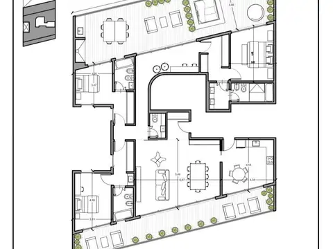 PENTHOUSE 4 Ambientes 3 Suites Terraza Balcon 215 M2   2 Cocheras Opcionales