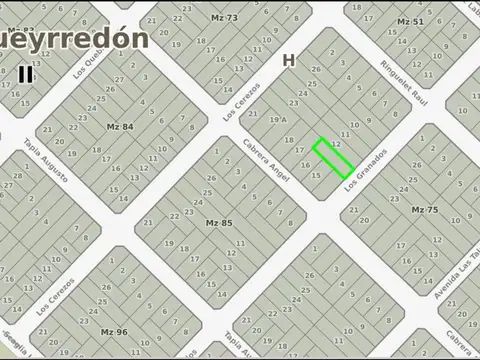 VENTA TERRENO - PARQUE PEÑA