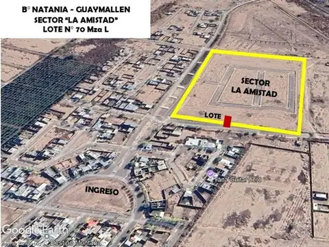Lote en venta Barrio la amistad