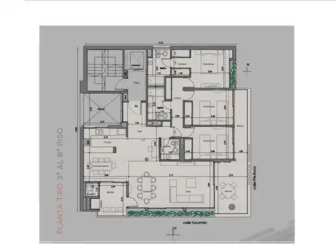 Departamento 3 ambientes con 1 baño