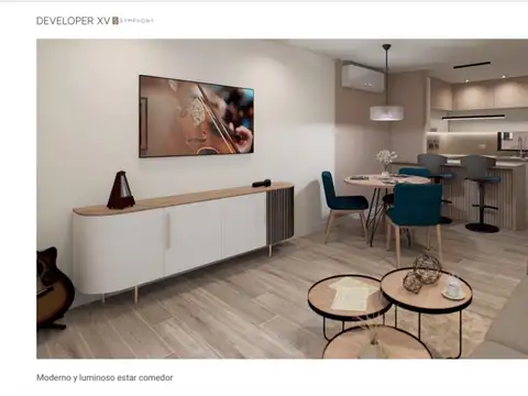 Departamento 2 ambientes con 1 baño