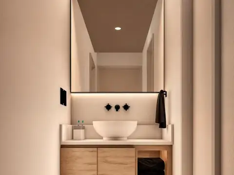 Departamento 2 ambientes con 2 baños