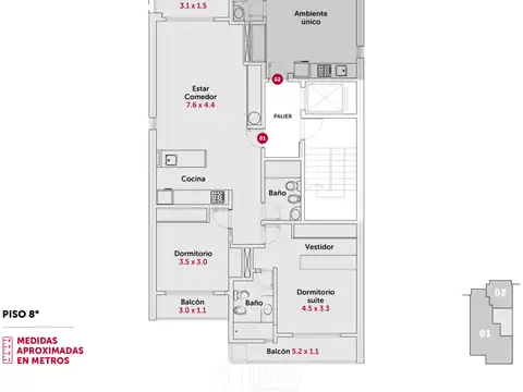 Ituzaingo 3600, Piso 08