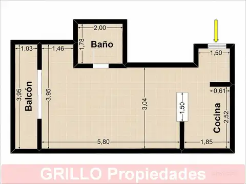 Departamento en Alquiler de 1 dormitorio