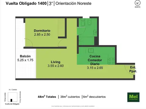 Vuelta De Obligado 1400, Piso 3