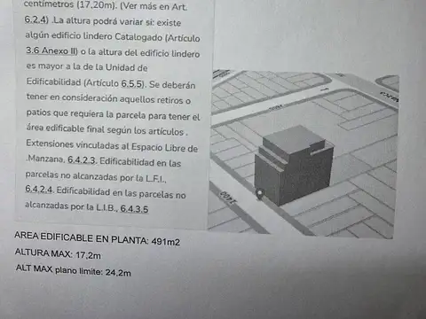 Terreno en Venta 54  mts Fondo