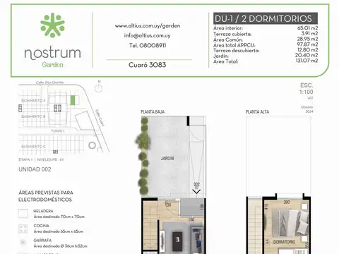 VENTA DUPLEX 2 DORMITORIOS NOSTRUM GARDEN PRADO
