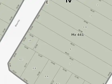 Terreno en Venta 20  mts Fondo