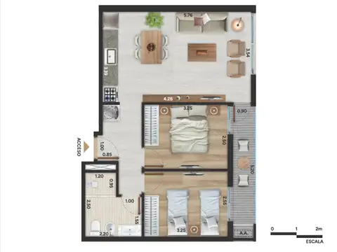 Departamento en Venta en Bella Vista , USD 162.585
