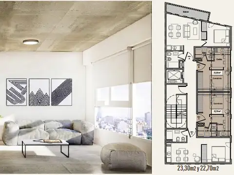 Departamento en Venta de 2 ambientes