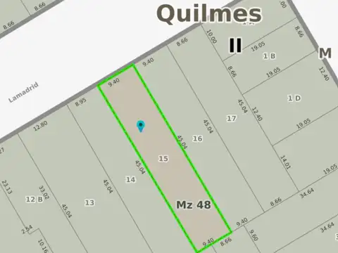 Terreno en Venta en Quilmes, USD 124.000